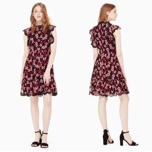 EUC Kate Spade Embroidered Floral Lace Dress
